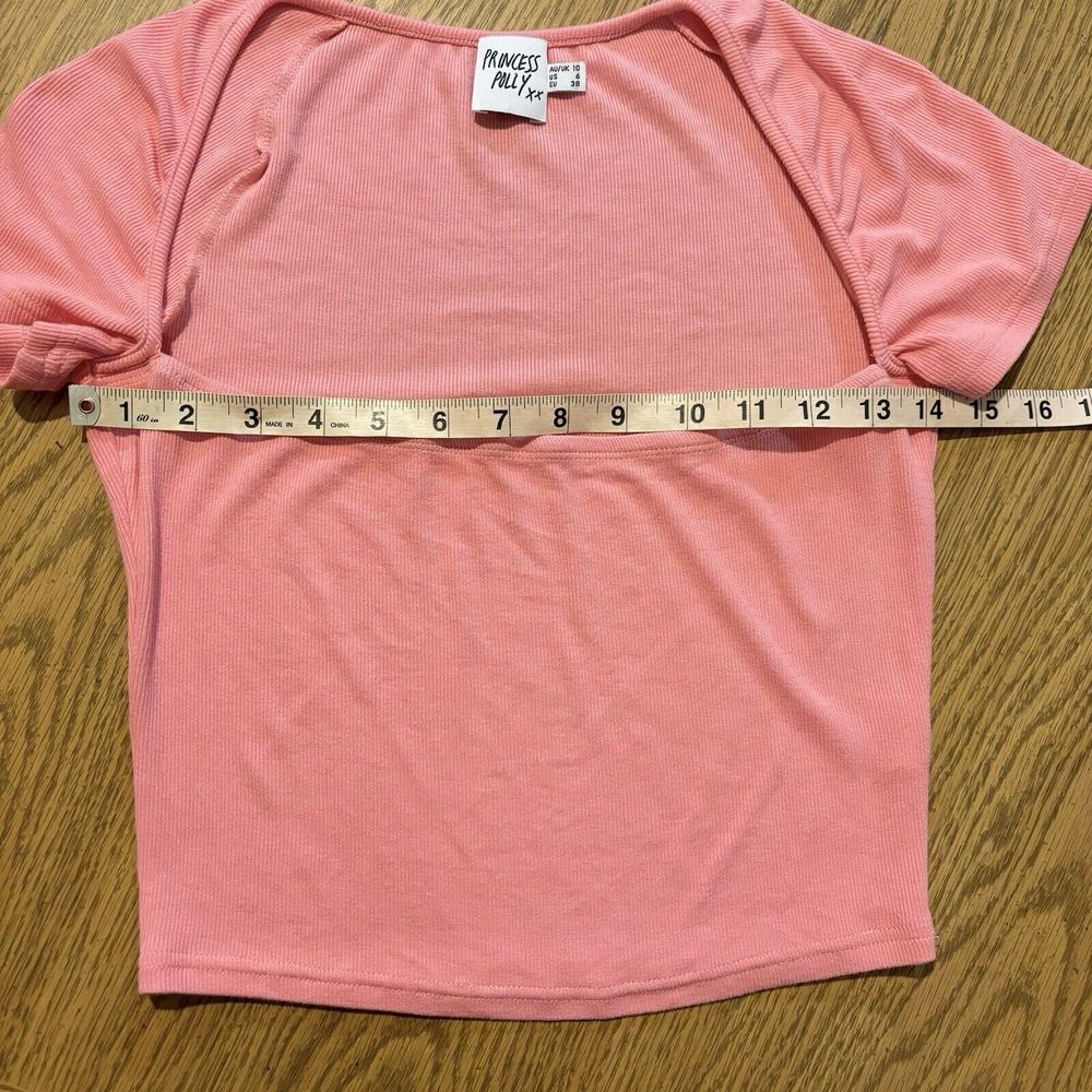 Princess Polly Dianne Crop Top Sweetheart Neckline Pink Womens Size 6 - Picture 11 of 12